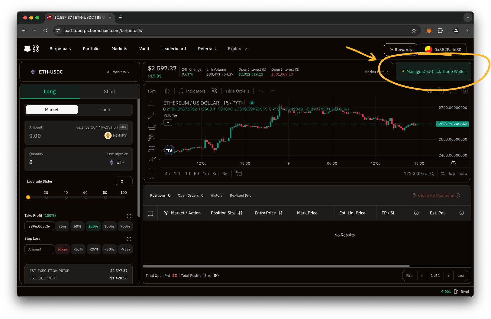 Berps 1CT Manage 1CT Wallet